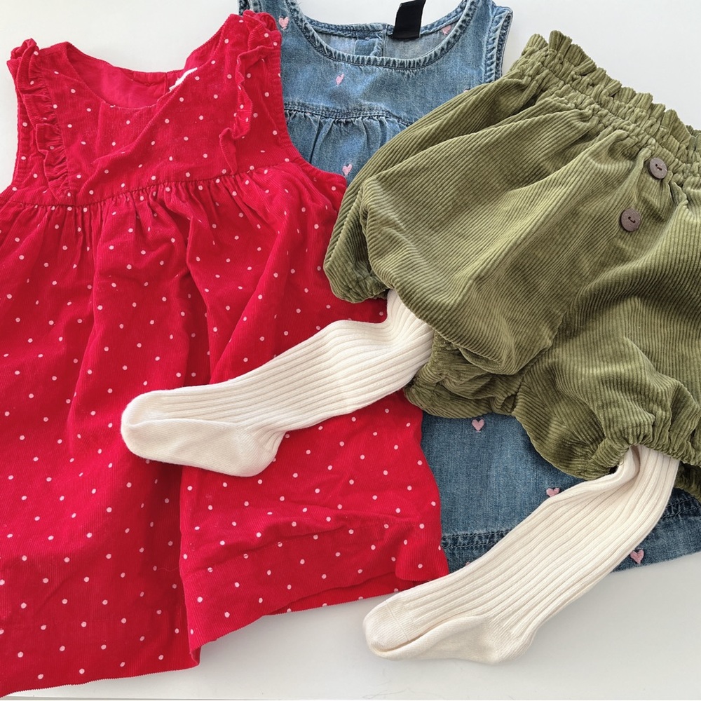 SOLD ! ! NEW GAP Baby Kids Cotton Dress shorts Bundle *4 Size18-24 months EUC